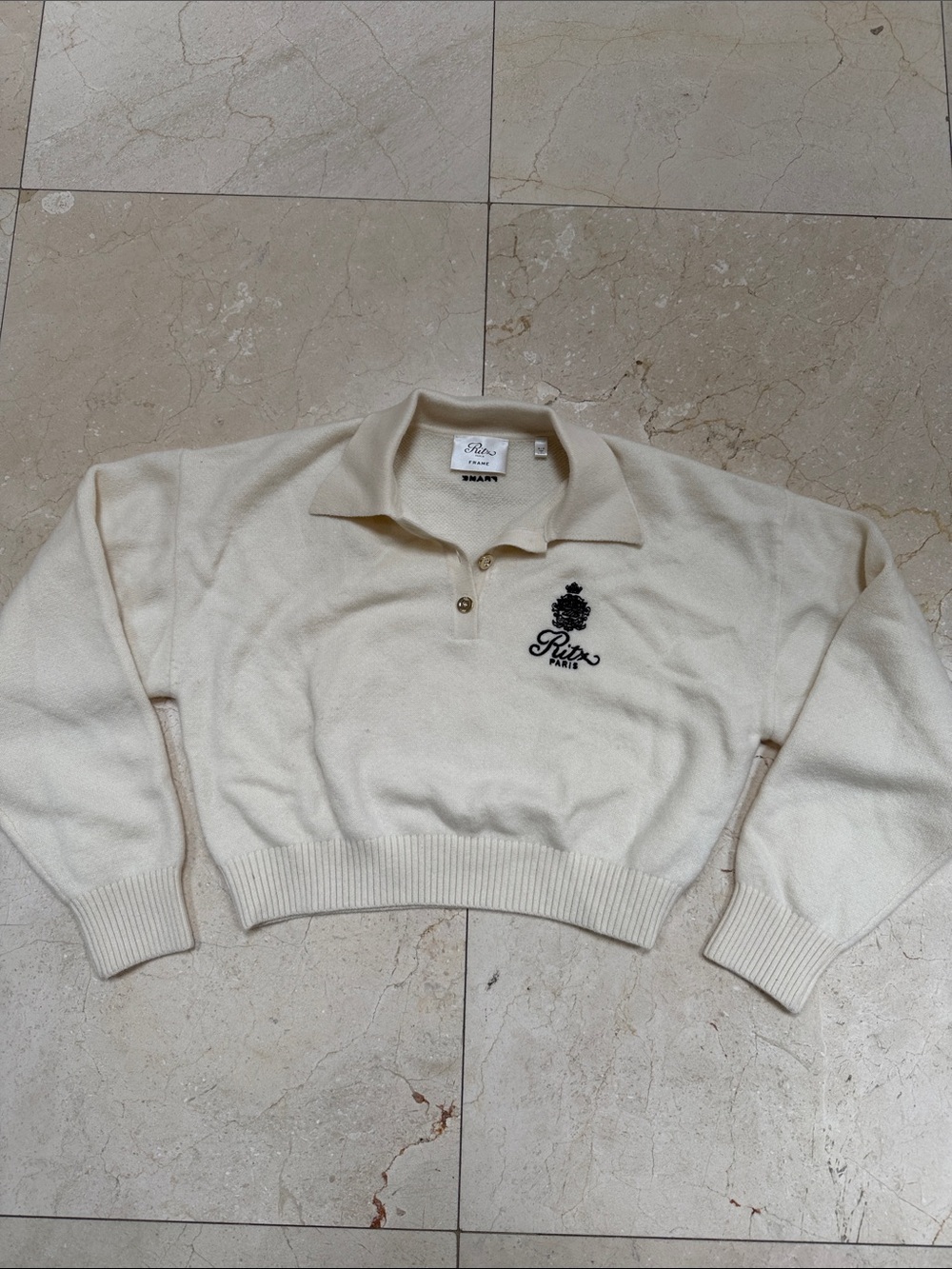 Frame Ritz Women's Crest Cashmere Sweater - Picture 2 of 4